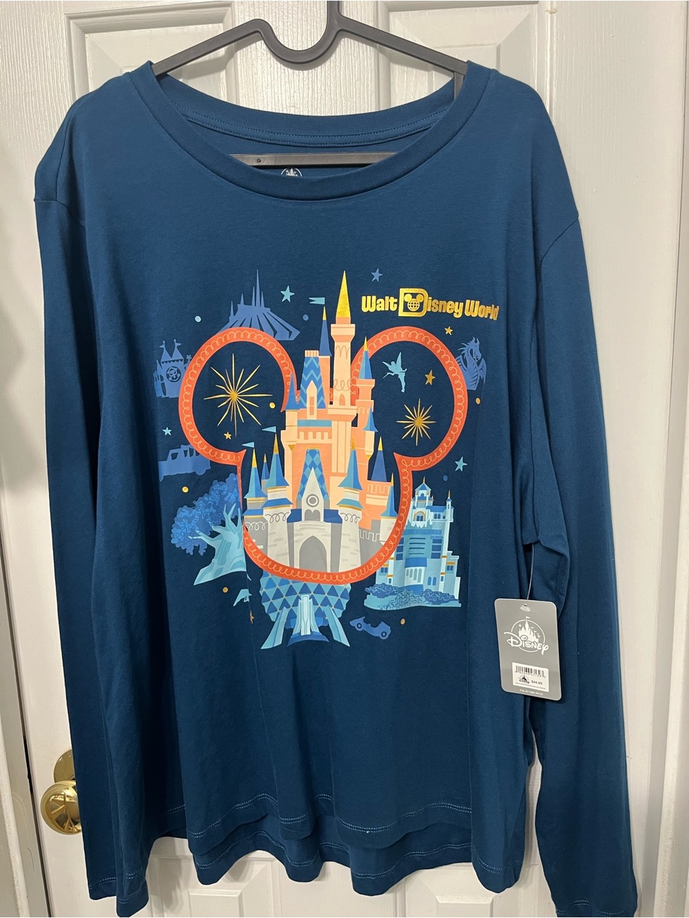 Walt Disney World Navy Blue Castle Graphic Long-Sleeve Tee